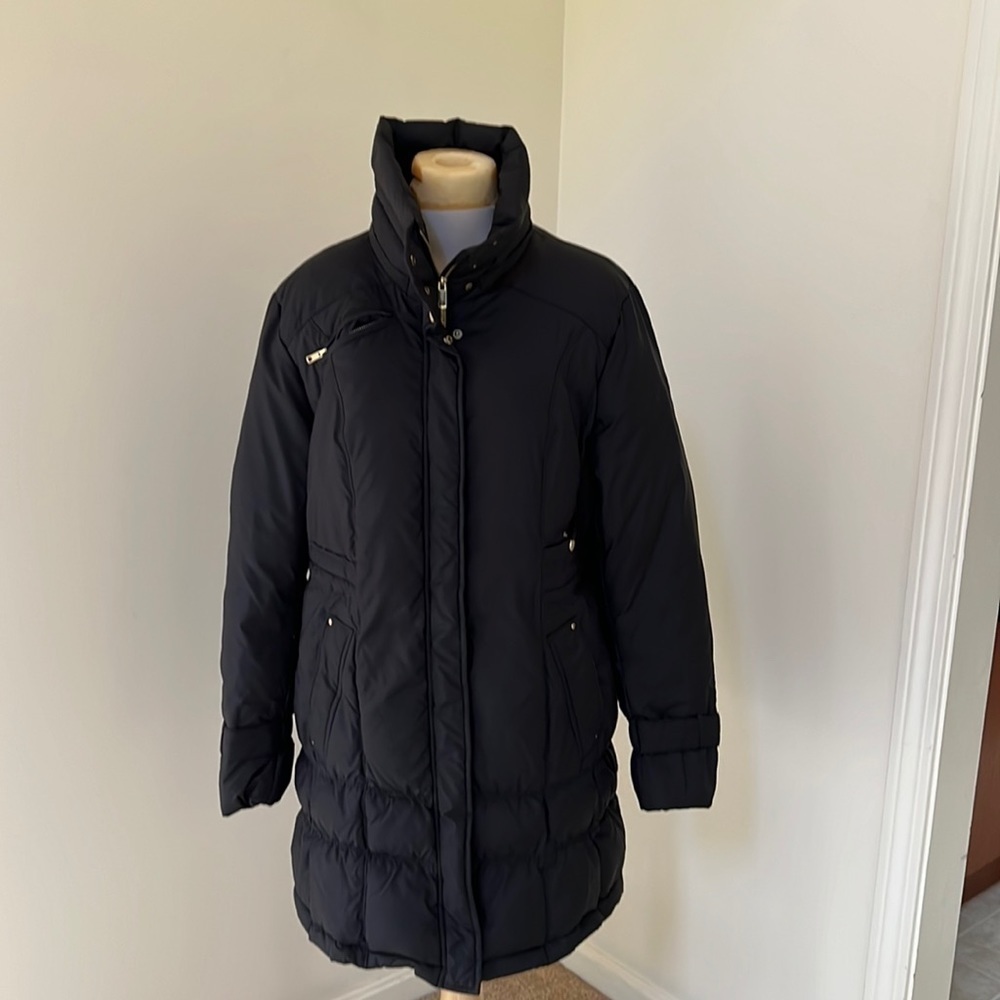 COLE HAAN Size XL black zippered puffer jacket